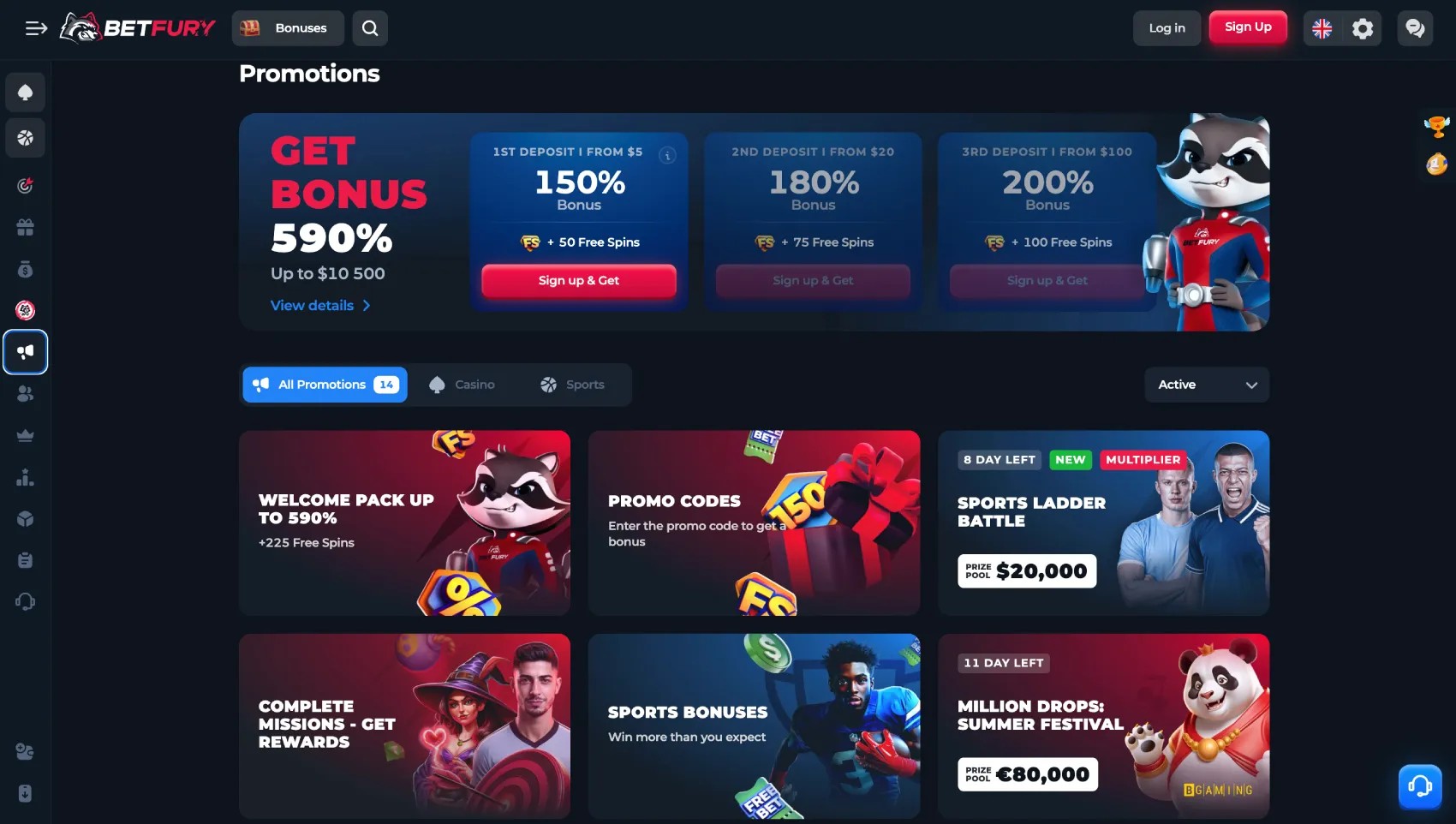 BetFury promotions